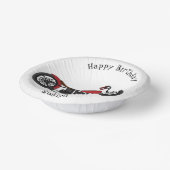 Chopper-Art Motorrad-Abbildung Pappteller (Gewinkelt)