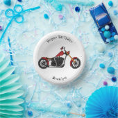 Chopper-Art Motorrad-Abbildung Pappteller (Party)
