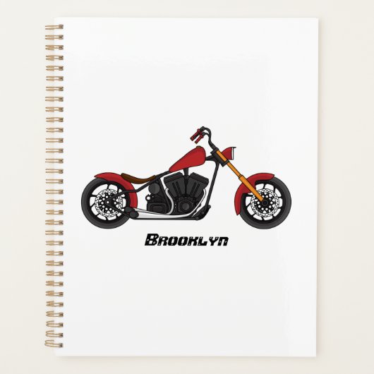 Chopper-Art Motorrad-Abbildung Planer (Vorderseite)