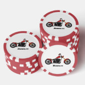 Chopper-Art Motorrad-Abbildung Pokerchips (Stapel)