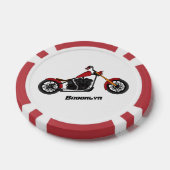 Chopper-Art Motorrad-Abbildung Pokerchips (Einzeln)