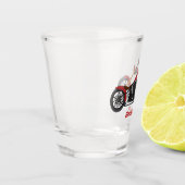 Chopper-Art Motorrad-Abbildung Schnapsglas (Links)