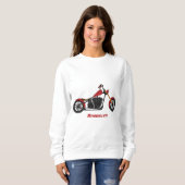 Chopper-Art Motorrad-Abbildung Sweatshirt (Vorne ganz)