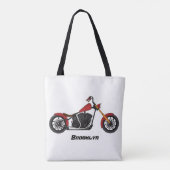 Chopper-Art Motorrad-Abbildung Tasche (Rückseite)