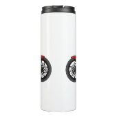 Chopper-Art Motorrad-Abbildung Thermosbecher (Rückseite)