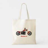 Chopper-Art Motorrad-Abbildung Tragetasche (Rückseite)
