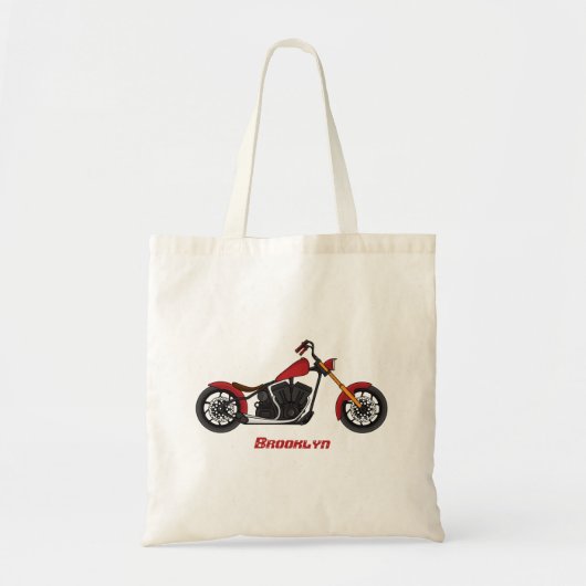 Chopper-Art Motorrad-Abbildung Tragetasche (Vorne)