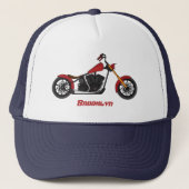 Chopper-Art Motorrad-Abbildung Truckerkappe (Vorderseite)