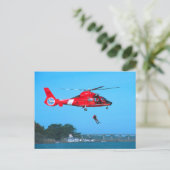 Chopper der Küstenwache Postkarte (Stehend Vorderseite)