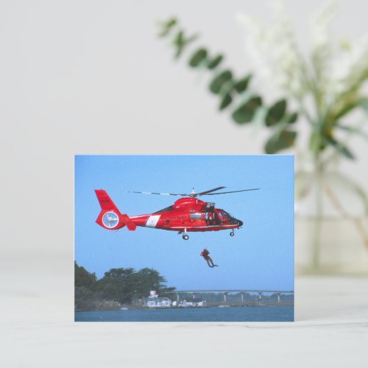 Chopper der Küstenwache Postkarte (Stehend Vorderseite)