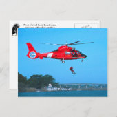 Chopper der Küstenwache Postkarte (Vorne/Hinten)