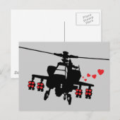 Chopper der Liebe-Maschine Postkarte (Vorne/Hinten)