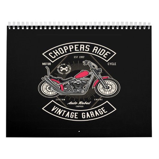 Chopper fahren Vintage Garage Kalender (Titelbild)