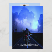 Chopper für Motorradfahrer mit individueller Erinn Einladung (Vorne/Hinten)