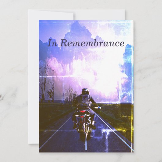 Chopper für Motorradfahrer mit individueller Erinn Einladung (Vorderseite)