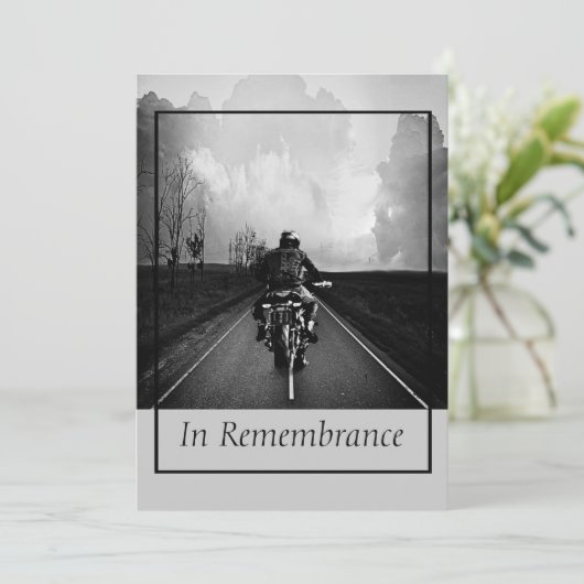 Chopper für Motorradfahrer mit individueller Erinn Einladung (Stehend Vorderseite)