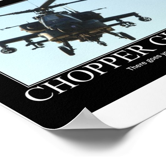 Chopper Gunner Motivierend Poster (Ecke)
