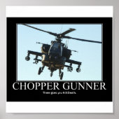 Chopper Gunner Motivierend Poster (Vorne)