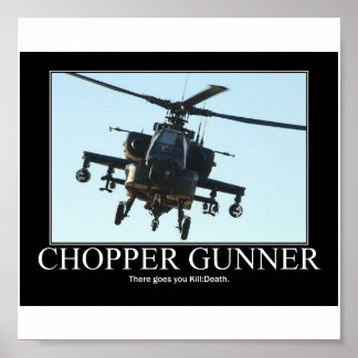 Chopper Gunner Motivierend Poster