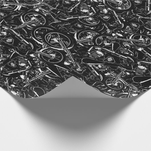 Chopper Mania Print Pattern Geschenkpapier (Ecke)