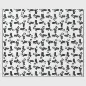 Chopper Mania Print Pattern Geschenkpapier (Flach)