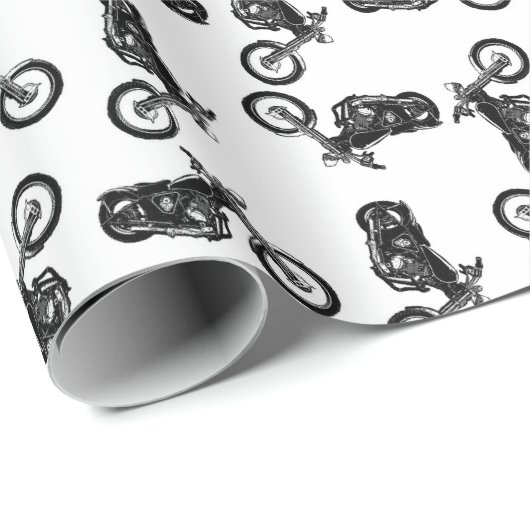 Chopper Mania Print Pattern Geschenkpapier (Rolleneckpunkt)