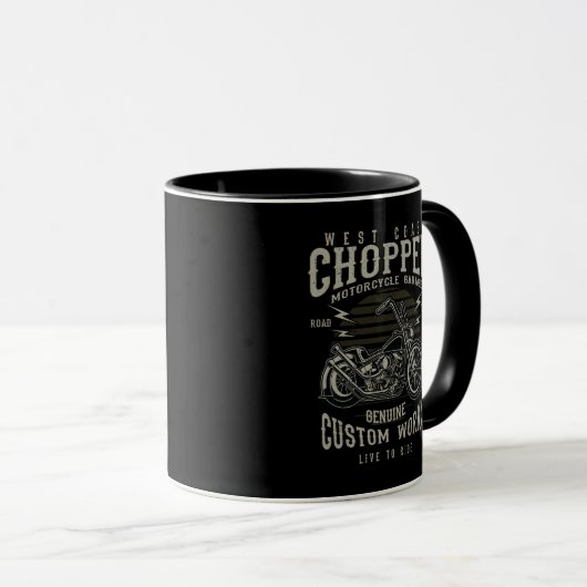 Chopper Motorcycle, Mug Tasse (VorderseiteRechts)