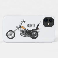 Chopper Motorrad 1950 Cartoon Abbildung