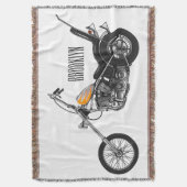 Chopper Motorrad 1950 Cartoon Abbildung Decke (Vorderseite Vertikal)