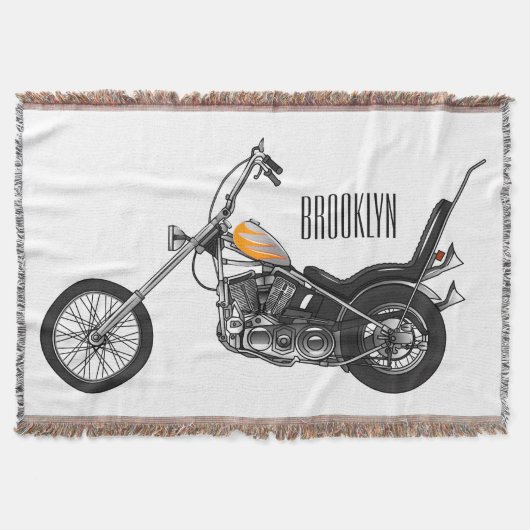 Chopper Motorrad 1950 Cartoon Abbildung Decke (Vorderseite)