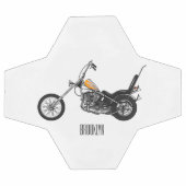 Chopper Motorrad 1950 Cartoon Abbildung Fußball (Flach)