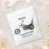 Chopper Motorrad 1950 Cartoon Abbildung Geschenktütchen (Ausgeschnitten)