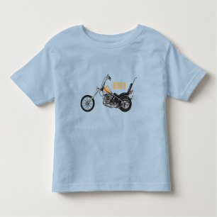 Chopper Motorrad 1950 Cartoon Abbildung Kleinkind T-shirt