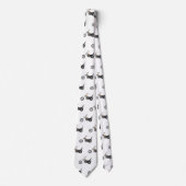 Chopper Motorrad 1950 Cartoon Abbildung Krawatte (Vorderseite)