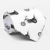 Chopper Motorrad 1950 Cartoon Abbildung Krawatte (Gerollt)