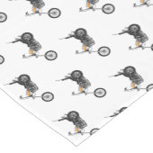 Chopper Motorrad 1950 Cartoon Abbildung Kurzer Tischläufer (Ecke)