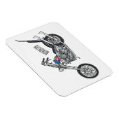 Chopper Motorrad 1950 Cartoon Abbildung Magnet (Rechte Seite)