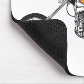 Chopper Motorrad 1950 Cartoon Abbildung Mousepad (Ecke)