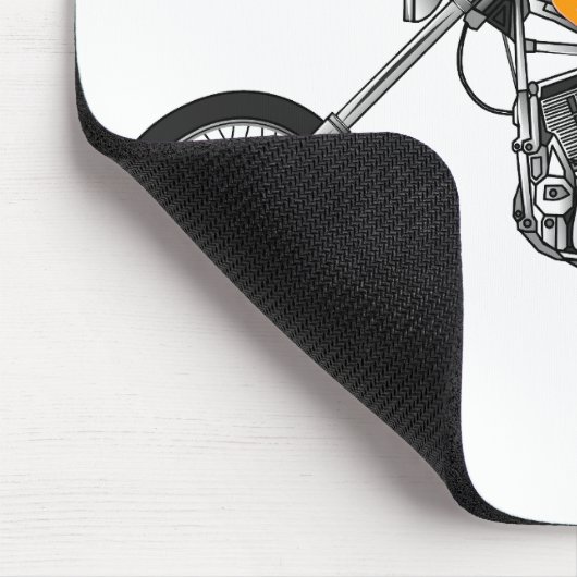 Chopper Motorrad 1950 Cartoon Abbildung Mousepad (Ecke)