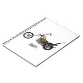 Chopper Motorrad 1950 Cartoon Abbildung Notizblock (Linke Seite)