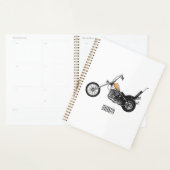 Chopper Motorrad 1950 Cartoon Abbildung Planer (Anzeige)