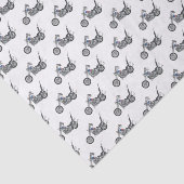 Chopper Motorrad 1950 Cartoon Abbildung Seidenpapier (Ausschnitt)