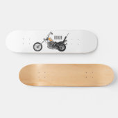 Chopper Motorrad 1950 Cartoon Abbildung Skateboard (Horizontal)