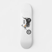 Chopper Motorrad 1950 Cartoon Abbildung Skateboard (Vorne)