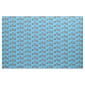 Chopper Motorrad 1950 Cartoon Abbildung Stoff (Fat Quarter (45,7 x 55,9 cm))