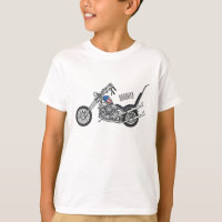 Chopper Motorrad 1950 Cartoon Abbildung