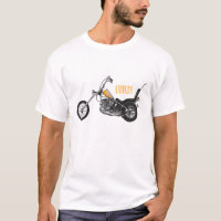 Chopper Motorrad 1950 Cartoon Abbildung