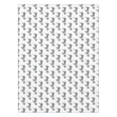 Chopper Motorrad 1950 Cartoon Abbildung Tischdecke (Vorderseite)