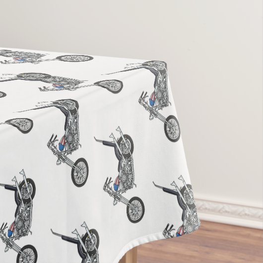 Chopper Motorrad 1950 Cartoon Abbildung Tischdecke (Beispiel)