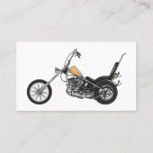 Chopper Motorrad 1950 Cartoon Abbildung Visitenkarte (Rückseite)